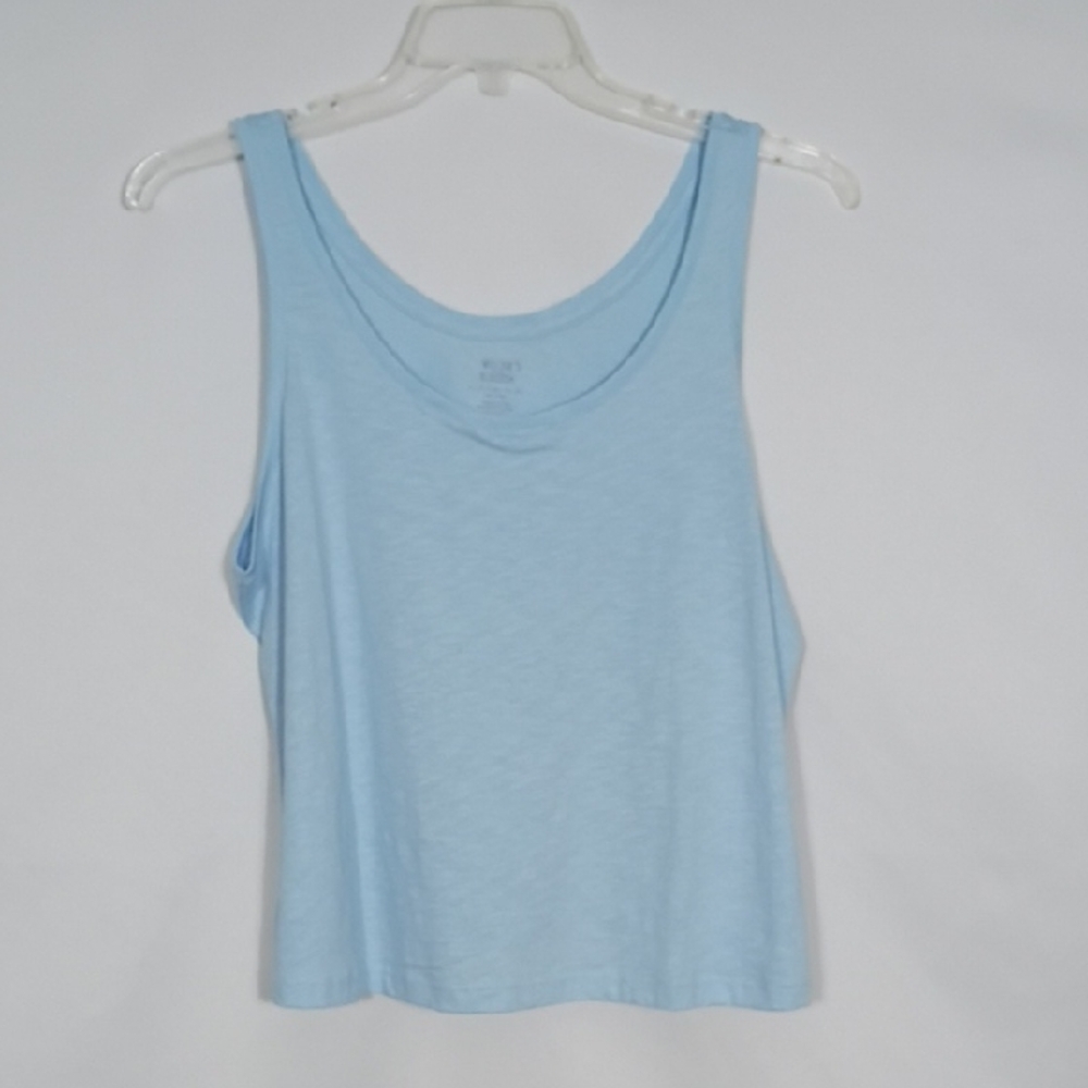 NWT Willow Blossom Cashmere Blue Scoop Neck Tank Top Women's Size Large
